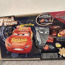 Disney Pixar CARS - 7 Wood Puzzles