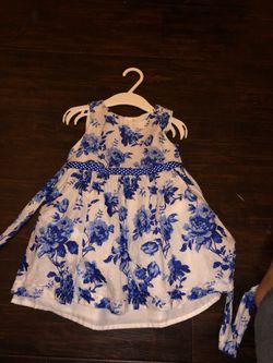 Blue and white 2T dress