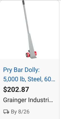 Pry Bar Dolly 5,000 lb Steel
