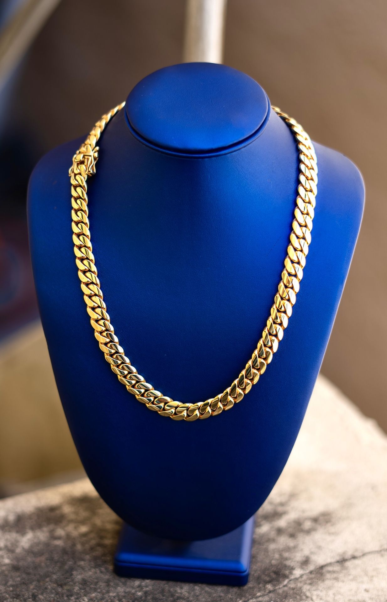 12 mm 24” Inch Handmade Cuban Link Chain ( GOLD OVER...