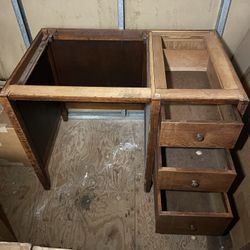 Old Fashion All Wooden Desk