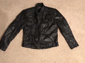 Hein Gericke woman's leather motorcycle jacket 42 reg