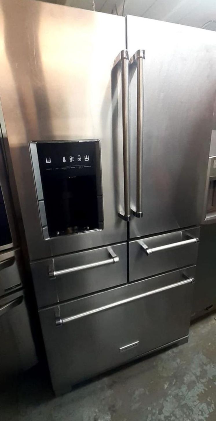 Kitchen Aid 5-Door Stainless Steel Fridge