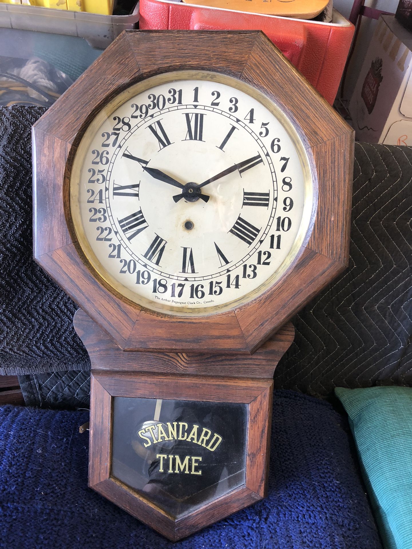 Vintage Pequegnat Wall Clock Canada