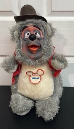 Vintage Disney Country Bear Jamboree Big Al Stuffed Rubber Face Plush W/Tag just $25