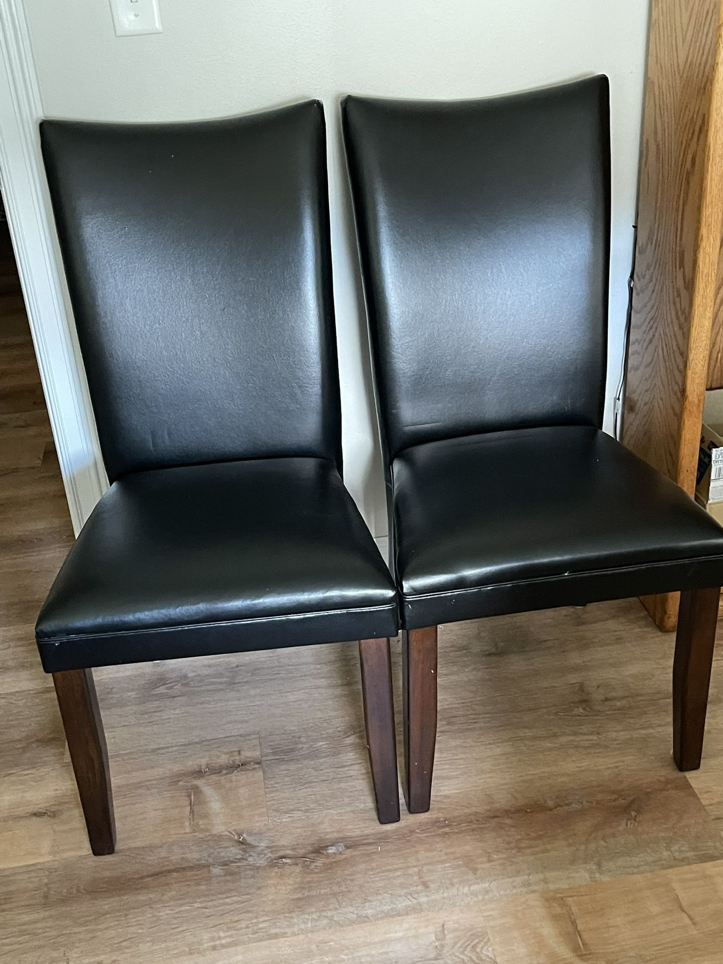 Black PU Leather Chairs 
