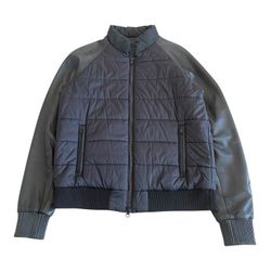 Undercover SS07 "Purple" Nylon Padded Lamb Leather Sleeves Hybrid Jacket Size: 2 Medium