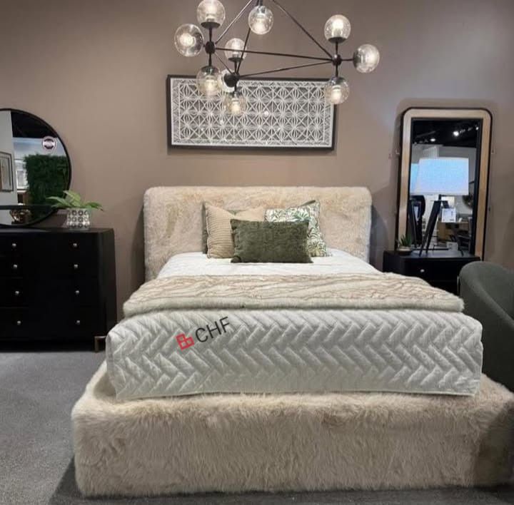 Cream Color California King Size Bed Frame - June Sale
