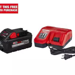 M18 18-Volt Lithium-Ion HIGH OUTPUT Starter Kit with XC 8.0Ah Battery and Rapid Charger 1.1k