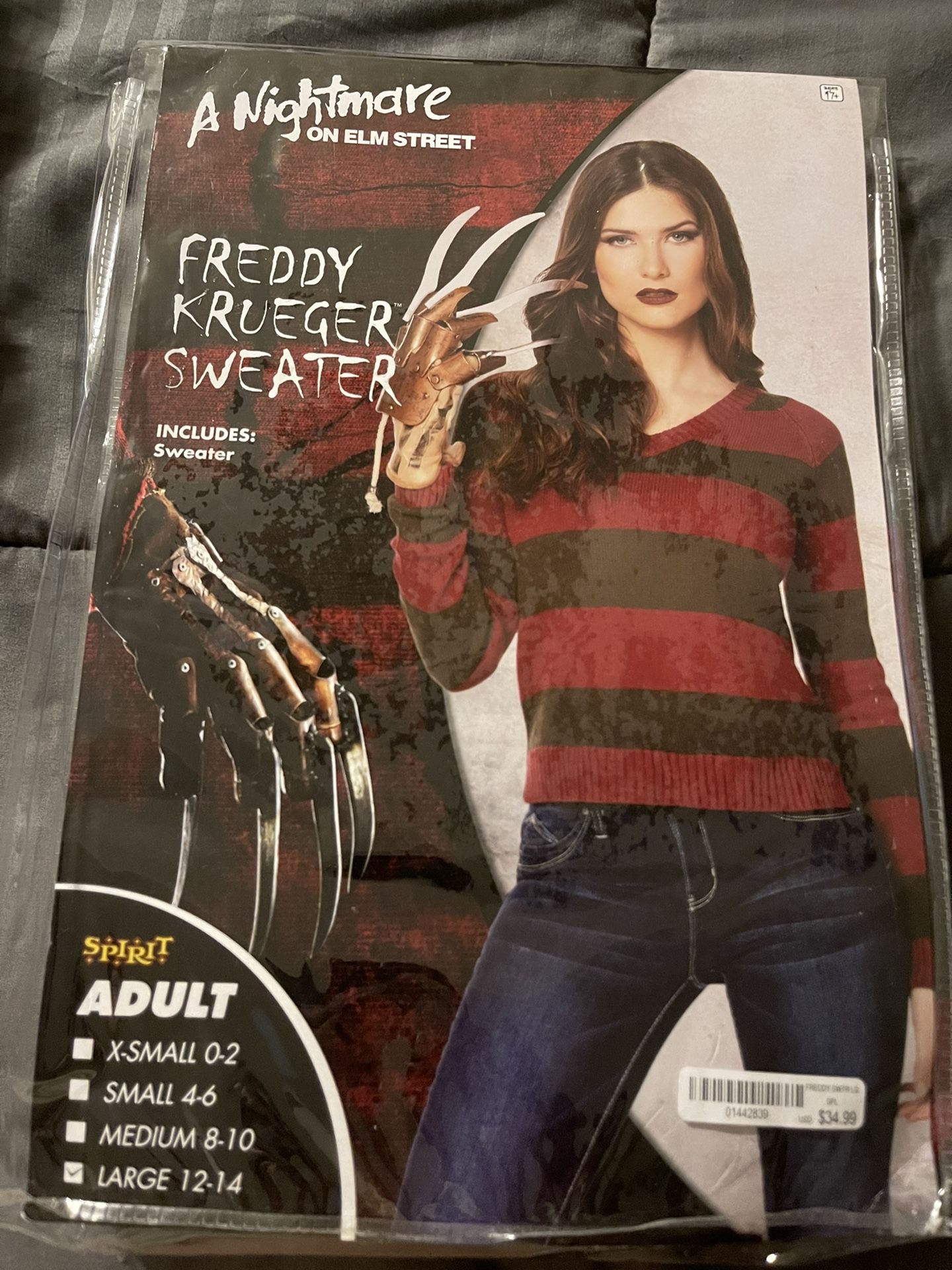 BRAND NEW WOMENS FREDDY KRUEGER SWEATER