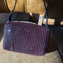 alexanderwang Q heiress pouch in crystal mesh