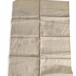 Vintage Linen Table Cloth for Embroidery Craft Cream Color 52” x70”