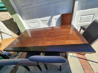 Wood dining table w/6chairs