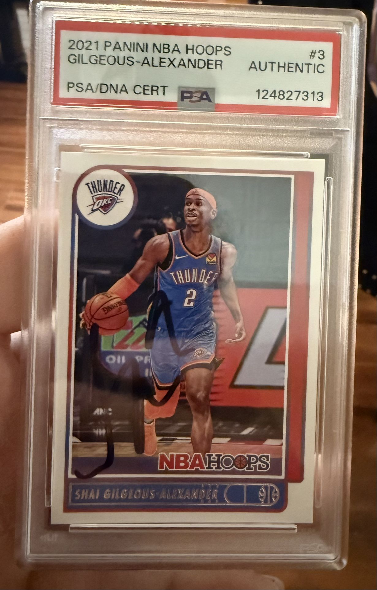 Shai Gilgeous-Alexander PSA Auto Signed at NBA Finals