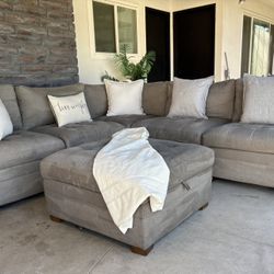 Delivery 🚚 Disponible  Modular Costco  Gris Con Ottoman Storag