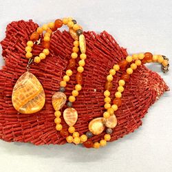 Handmade  Fire Agate Necklace