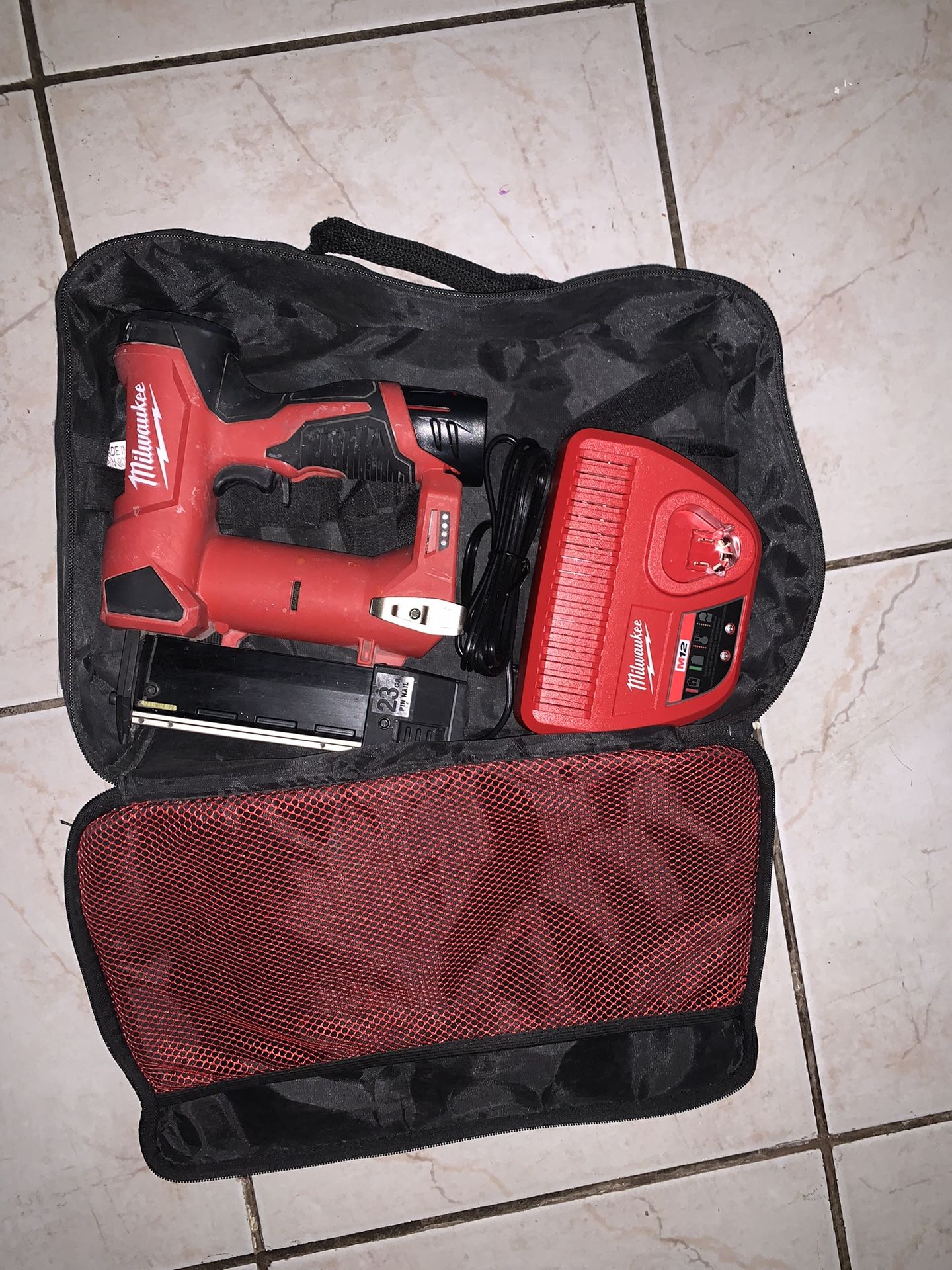 Milwaukee Nail Gun With Charger
