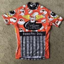 Men’s coffee cup themed bicycle jersey - small
