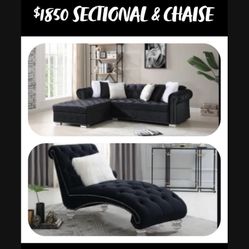 PRICE REDUCED $1650 NEW SECTIONAL & CHAISE 