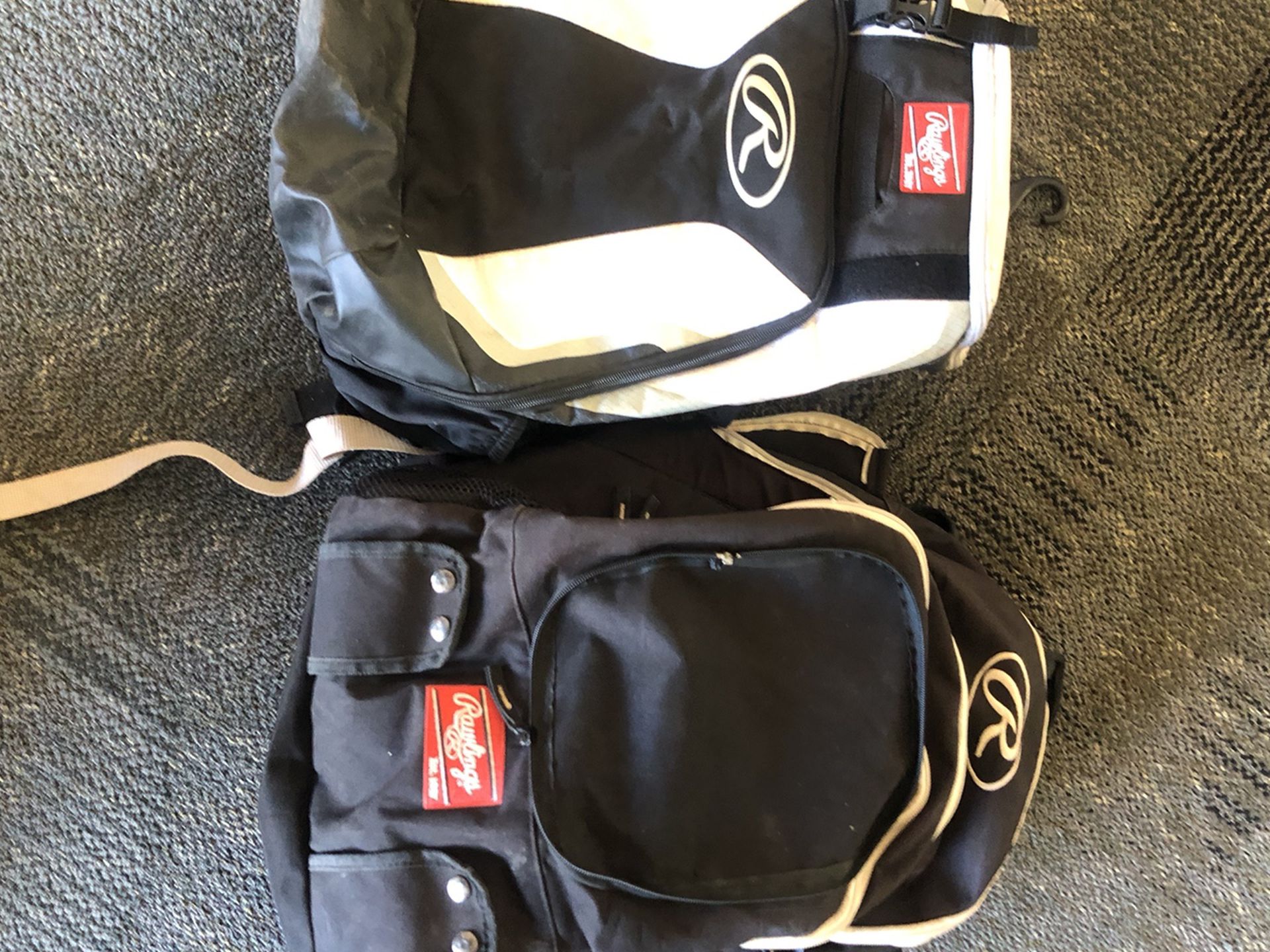 2 Rawlings Baseball Backpack Bat Bags