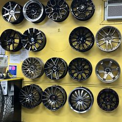 COMPACT CAR WHEELS AND TIRES $10 DOWN