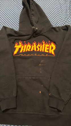 Thrasher Magazine Flame Logo Black Hoodie