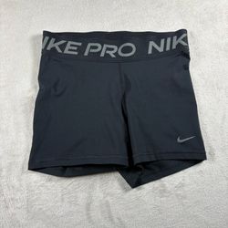 Nike Pro Dri-Fit Compression Shorts Women’s Size S Black Athletic Gym #3D