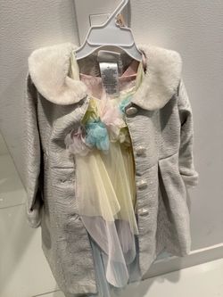 Girls 2-Piece Dress and Coat Set Size 4T