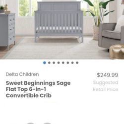 Crib with changing topper