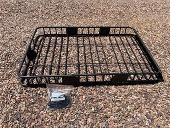 Rooftop steel luggage cargo rack