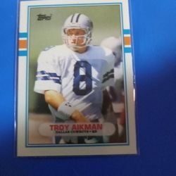 1989 Topps Traded Rookie Card Of Troy Aikman