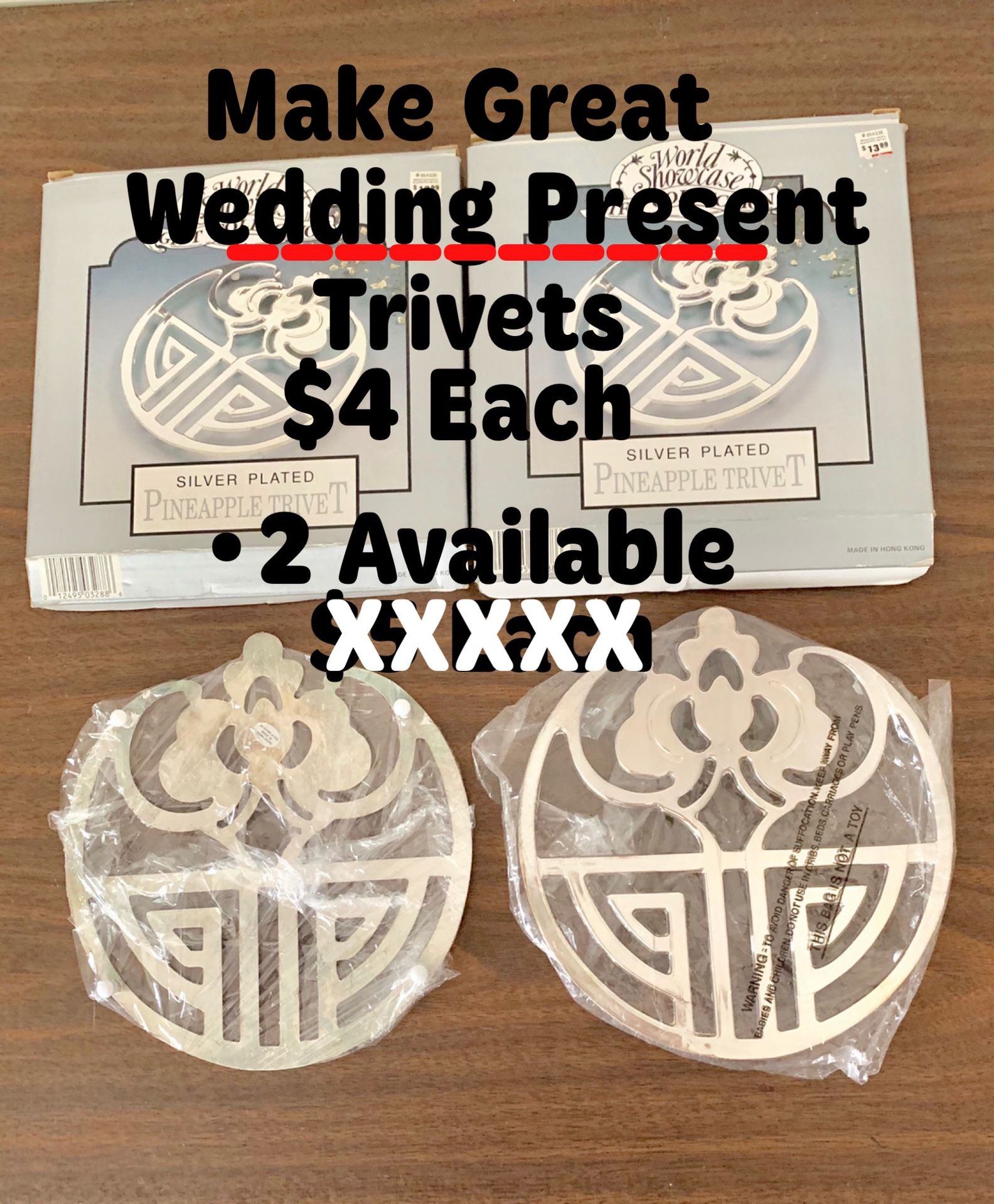 • 2 Trivets $4 Each in Box