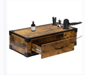 Wall-mounted Barber Cabinet With 3 Holes