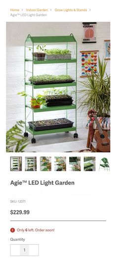 4-Tier LED Grow Light Garden Starts Seeds & Helps Houseplants
