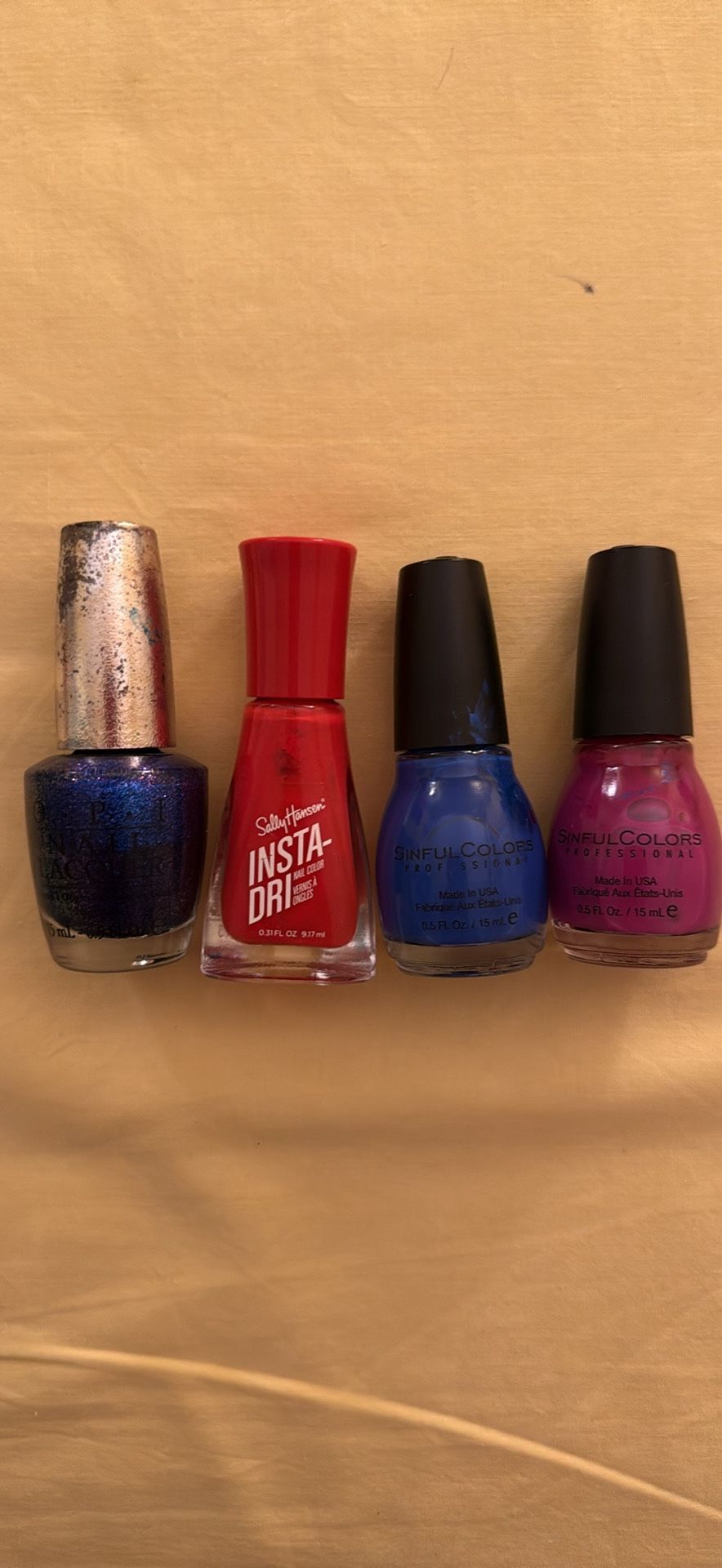 Four Nail polishes