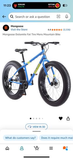 Mongoose Dolomite Fat Tire Mens Mountain Bike