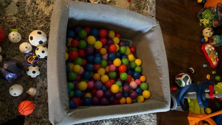 Children ball pit with balls