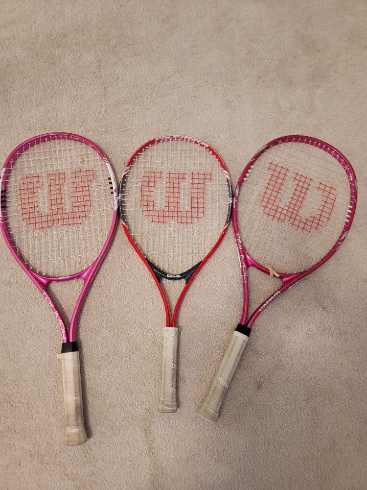 Wilson Tennis Rackets For Kids Set Of 3 