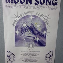 Phoebe Bridgers Moons Song Lyrics Canvas Poster Music Wall Art Room Aesthetic 