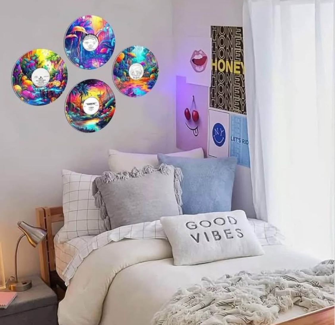 Hippie Trippy Room Wall Decor – 4 Pack 12” Posters Aesthetic