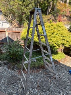 8 foot Wood ladder