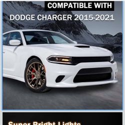 Black Headlights Projectors Beam Fit Dodge Charger 2015 To 22