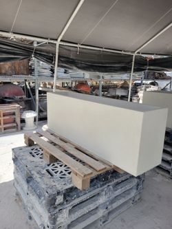 Concrete Pot Large Rectangular Planters / Cement Backyard Patio Garden Planter Pots