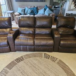 FREE Leather Reclining Sectional 