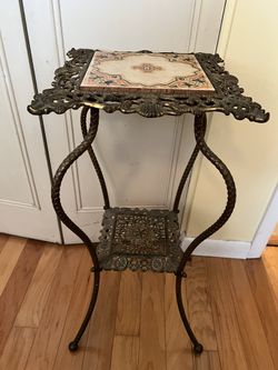 Ornate Brass antique fern table