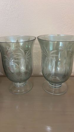 Beautiful Palm Tree Crystal Candle Holders Lenox excellent condition