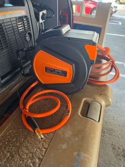 Air compressor hose reel