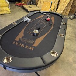 Poker Table With Chairs/cards