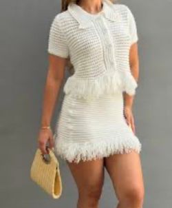 XL Two Piece White Outfit 