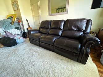 Leather Couch + Recliner Seat ‼️NEED GONE‼️